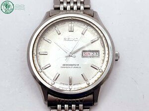 2403671325　＃ SEIKO MATIC セイコー マチック 8346-9000 自動巻き 27石 3針 デイデイト 腕時計 シルバー文字盤 ベルト難あり