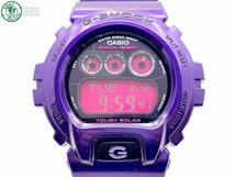2403411835　＃ 1円～！ CASIO カシオ G-SHOCK Gショック クレイジーカラーズ デジタル G-6900CC ソーラー 腕時計 メタリック パープル 紫_画像1
