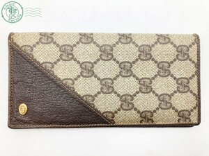 2403631860　♭ GUCCI グッチ 64・03・713 PVC 二つ折り長財布 GG柄 ウォレット 札入れ レディース 中古