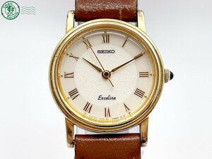 2403532182　＃ SEIKO セイコー EXCELINE エクセリーヌ 4N21-0180 クォーツ QZ 3針 アナログ 腕時計 白文字盤 ホワイト ヴィンテージ