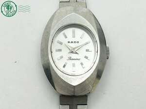 2403522333　 ◇ RADO ラドー Bernina ベルニナ 手巻き シルバー文字盤 オーバル 2針 ベルト破損 レディース 腕時計 中古