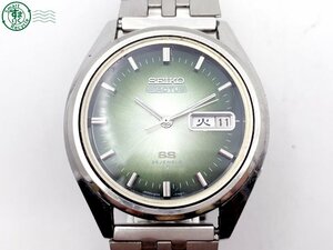 2403522323　＃ SEIKO セイコー 5ACTUS ファイブアクタス 6106-7510 自動巻き 25石 3針 デイデイト 腕時計 緑文字盤 グリーン ベルト難あり