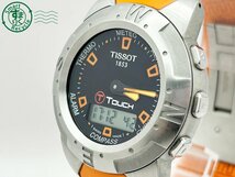 2403692731　◇ TISSOT ティソ Z252/352 Tタッチ 黒文字盤 オレンジ デジアナ メンズ クォーツ QUARTZ QZ 腕時計 中古_画像2