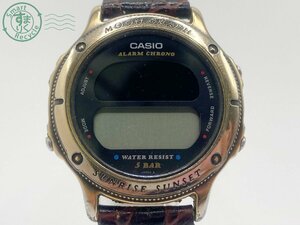 2403603802　▽ 1円～！ CASIO カシオ GMW-62 MOON GRAPH ムーングラフ メンズ 腕時計 QZ クォーツ ゴールドケース ヴィンテージ