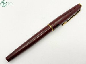 2403604398　△ MONTBLANC モンブラン 万年筆 ボルドー×ゴールド ペン先 585 刻印 コンバーター式 筆記未確認 ジャンク