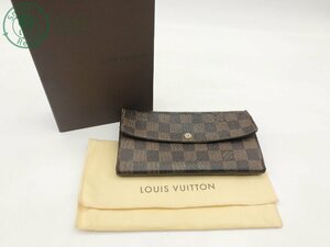 2403604559　▲ LOUIS VUITTON ルイヴィトン N61726 ダミエ ポルトフォイユ サラ 二つ折り 長財布 レディース メンズ ブラウン系 中古