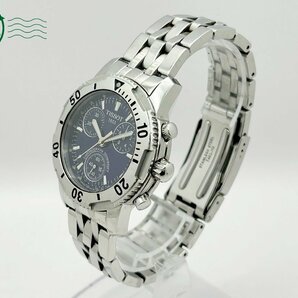 2403604778 ◇ TISSOT ティソ 1853 PRS200 クロノグラフ 200Ｍ T362/462 ブルー系文字盤 デイト メンズ QUARTZ QZ 腕時計 中古の画像3