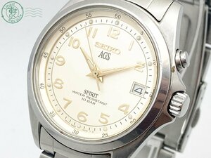 2403604964　♭ SEIKO セイコー AGS SPIRIT スピリット 5M42-0E00 腕時計 自動巻き デイト ラウンド シルバー ゴールド 中古