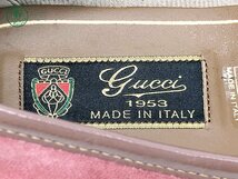 2403604679　▽ GUCCI グッチ パンプス シューズ 靴 サイズ表記 37 1/2 （24.5㎝ 相当）レッド系 赤 スウェード ブランド 中古品_画像8