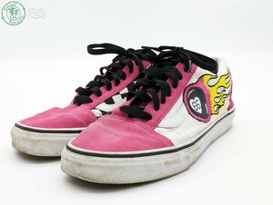 2403281638　◎VANS ヴァンズ OLD SKOOL 721278 ローカットスニーカー 約27cm スウェード ホワイト ピンク オールドスクール シューズ 中古