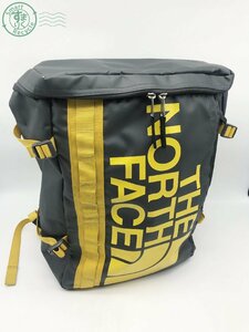 2403310312　▲ THE NORTH FACE ザノースフェイス リュック 大容量 グレー系 黄色系 バックパック ハンドバッグ 中古