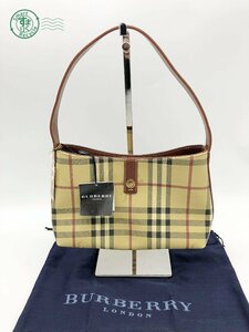 24036D2879　 BURBERRY バーバリー ノバチェック レザー ハンドバッグ トートバッグ 肩掛けバッグ レディース 保管袋付き 中古