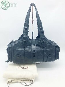 2403604044　♭ ②Chloe クロエ シルベラード 鞄 カバン レザー トート ハンドバッグ ショルダーバッグ レディース ブラック 中古