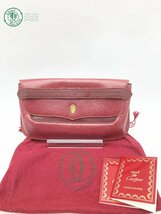 2403604058　▽ Cartier カルティエ マストライン バッグ カバン レディース ボルドー系 ブランド ジャンク 中古_画像1