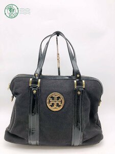 2403604378　▽ TORYBURCH トリーバーチ ハンドバッグ ブランド レディース ブラック 黒 中古 金具 ヴィンテージ