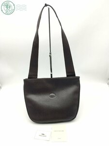 2403604615　 ☆ LONGCHAMP ロンシャン ショルダーバッグ レザー ブラウン 取扱説明書 レディース ブランド ヴィンテージ 中古品