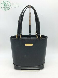 2403604832　＊ BURBERRY バーバリー ハンドバッグ レザー ブラック 黒 内側 ノバチェック ゴールド金具 トートバッグ レディース 中古