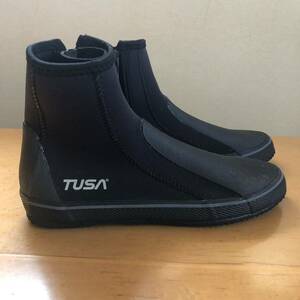 TUSA/ツサ　ダイビングブーツ　26cm USED品　ファスナー付き　磯遊びや貝掘りにも