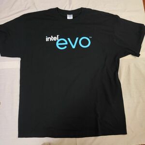 Microsoft Windows Logo Intel Evo マイクロソフト　ウインドウズ ブラック Tシャツ　企業