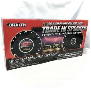 【 送料無料 】MAXパワー130W BRAITH ブレイス 16ｃｍトレードインコアキシャル2WAYスピーカー PL-206の画像1