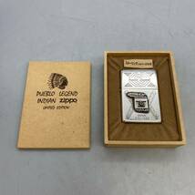 【B-2】ZIPPO ジッポー 火花確認 スターリングシルバー メタル付き シリアルナンバー PUEBLO LEGEND INDIAN プエブロ インディアン_画像1