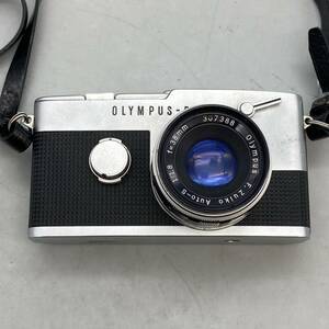 【C-22】OLYMPUS オリンパス カメラ PEN-FV ペン 一眼レフ フィルムカメラ レンズ F Zuiko Auto-S 1:1.8 f=38mm ケース付き 動作未確認