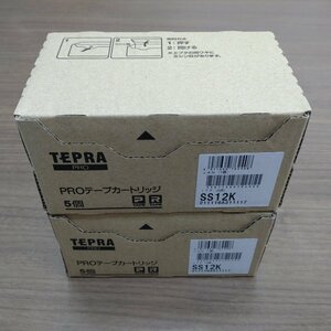 【未使用品】●お得セット！TEPRA PRO テープカートリッジ　SS12K　12mm幅　白ラベル　×10個　（KG西口店）