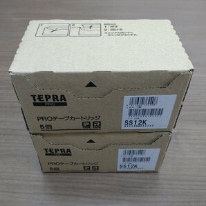 【未使用品】●お得セット！TEPRA PRO テープカートリッジ SS12K 12mm幅 白ラベル ×10個 （KG西口店）の画像1