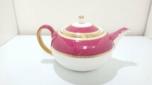 【中古】WEDGWOOD　ウェッジウッド　ティーポット　ユーランダー パウダー ルビー　廃盤商品　稀少　キングラム（イ）_画像2