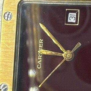 Cartier カルティエ サントスガルベ ボルドー 文字盤 AC23.80gr OR0.750.4.05gr 自動巻き 動作品  キングラム（イ）の画像6