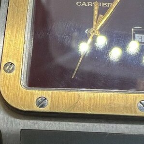 Cartier カルティエ サントスガルベ ボルドー 文字盤 AC23.80gr OR0.750.4.05gr 自動巻き 動作品  キングラム（イ）の画像5
