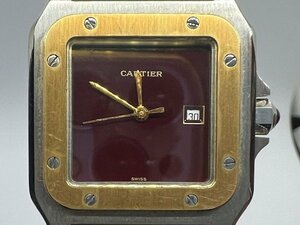 Cartier　カルティエ　サントスガルベ　ボルドー　文字盤　AC23.80gr　OR0.750.4.05gr　自動巻き　動作品　　キングラム（イ）