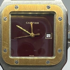 Cartier カルティエ サントスガルベ ボルドー 文字盤 AC23.80gr OR0.750.4.05gr 自動巻き 動作品  キングラム（イ）の画像1