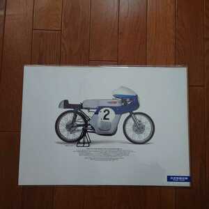 1962・スズキ・RM62・50cc・グランプリレーサー・柴田製作所・イラスト　コレクション・サイズ420㎜×297㎜　Grand　Prix　Racer　SUZUKI