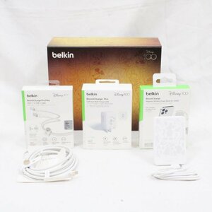 belkin ベルキン ディズニー創立100周年限定モデル バッテリー/シリコンケーブル/急速充電器 3点セット☆◆0/1