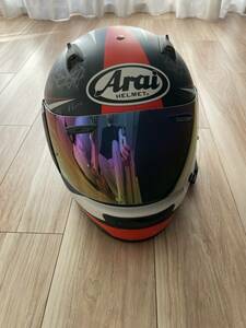 【中古】アライ arai　ヘルメット　クアンタム-J quanntam-j スネル規格　インカム付き　ミラーシールド付き　XL 61.62cm