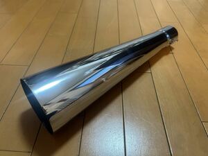 メガホン　テールパイプ５０．８メッキ/アキヤン サイレンサー ラッパ 爆音 汎用 ワルツ機械GSX400Fナカノ イナヅマ GSX400インパルス