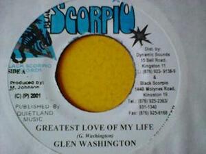 レゲエ Glen Wasington / Greatest Love Of My Life 7インチです。