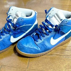 ★☆希少！ ナイキダンクハイプレミアム 青白ガムソール 28.5cm US 10.5 NIke DUNK HIGH PLEMIUN VARSITY ROYAL 317892ー412☆★の画像1