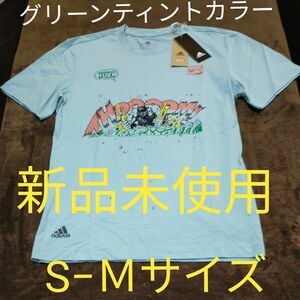 新品タグ付きアディダス×マーベル メンズ コラボ Tシャツ　サイズ　メンズS　レディースM 　カラー　グリーンティント