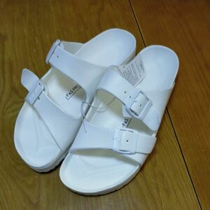 BIRKENSTOCK ARIZONA EVA ビルケンシュトック アリゾナ エバ 風　ホワイトサンダル ダブルストラップ 　