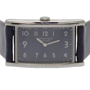  used A/ beautiful goods TIFFANY&Co. Tiffany wristwatch East waist Mini quarts navy face lady's navy 20455686