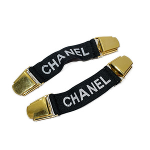 中古AB/使用感小 CHANEL シャネル ヴィンテージ ロゴ アームバンド ペア 袖留め レディース 20458224