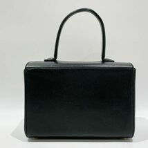 GIVENCHY(ジバンシィ) ロゴ ターンロック トップハンドル バニティ ヴィンテージ ハンドバッグ レザー レディース中古B20230908_画像2