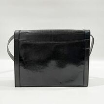 YVES SAINT LAURENT(イヴ・サンローラン) Yライン 型押し プッシュロック ヴィンテージ ショルダーバッグ レザー レディース中古AB20230818_画像2