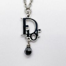 Christian Dior(クリスチャンディオール) ロゴ シェルモチーフ カラーストーン ヴィンテージ ネックレス メタル レディース中古B20230703_画像2