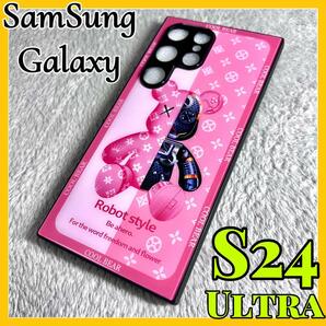 2024最新シリーズ Samsung Galaxy S24Ultra 5Gケース TPU強化カラス ピンク 可愛い お洒落 ギャラクシーs24ウルトラ 5Gカバーの画像1