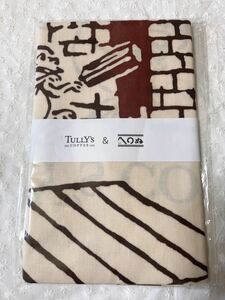 即決 新品未開封 タリーズコーヒー × かまわぬ コラボ 鳥獣戯画 手ぬぐい 陶芸 てぬぐい TULLY'S COFFEE