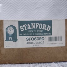 NR1075 クォーツクロック ラジオ アラーム 置き時計 インテリア STANFORD NEW CLASSIC SFQ609D 木目 レトロ調 動作確認済み 箱付き_画像10