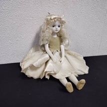 NR1097 若月まり子 ビスクドール 人形 女の子 ドール 陶器製 Mariko Wakatsuki 妖精 インテリア 置き物 オブジェ _画像9